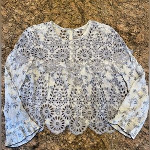 Ganni Swingy Eyelet Cotton Top